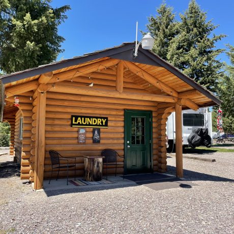 Image of laundry cabin exterior at Nugget RV Park